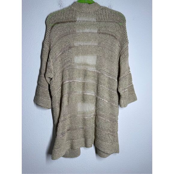 EDC Women’s Bohemian Knit Open Front Cardigan Tan Size S - Picture 4 of 14